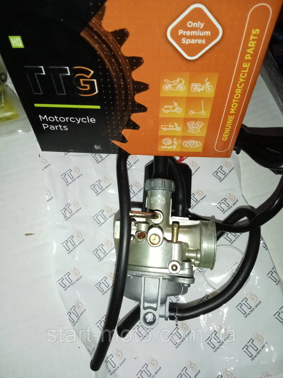 HONDA 2T DIO-49.9cm3 AF18/25/27/28 Карбюратор у повному зборі фірма TTG — клас А, фото 1