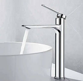 Високий латунний змішувач на стільницю для накладної чаші умивальника TM.EPELLI Італія