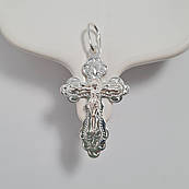 Хрестик зі срібла з розп'яттям класичний для ланцюжка