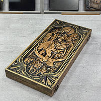 Нарди дерев'яні подарункові Вовк 46×23см, фото 5