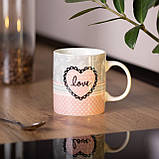 Чашка керамічна з малюнком 400 (мл) для кави та чаю RX-N240143PK, фото 4