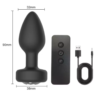 Анальна пробка 9 см Вібратор з пультом керування Масажер простати Мастурбатор Анальні Секс-іграшки