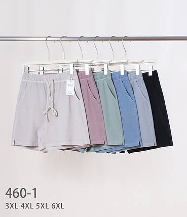 Шорти жіночі котон №460-1 р. 3XL, 4XL, 5XL, 6XL, фото 1
