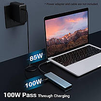 YLSCI 9 в 1 USB C, док-станція USB C з HDMI 4K, USB 3.0, USB 2.0, USB C, 100 Вт PD, SD/TF, станція-ресивера USB, фото 3