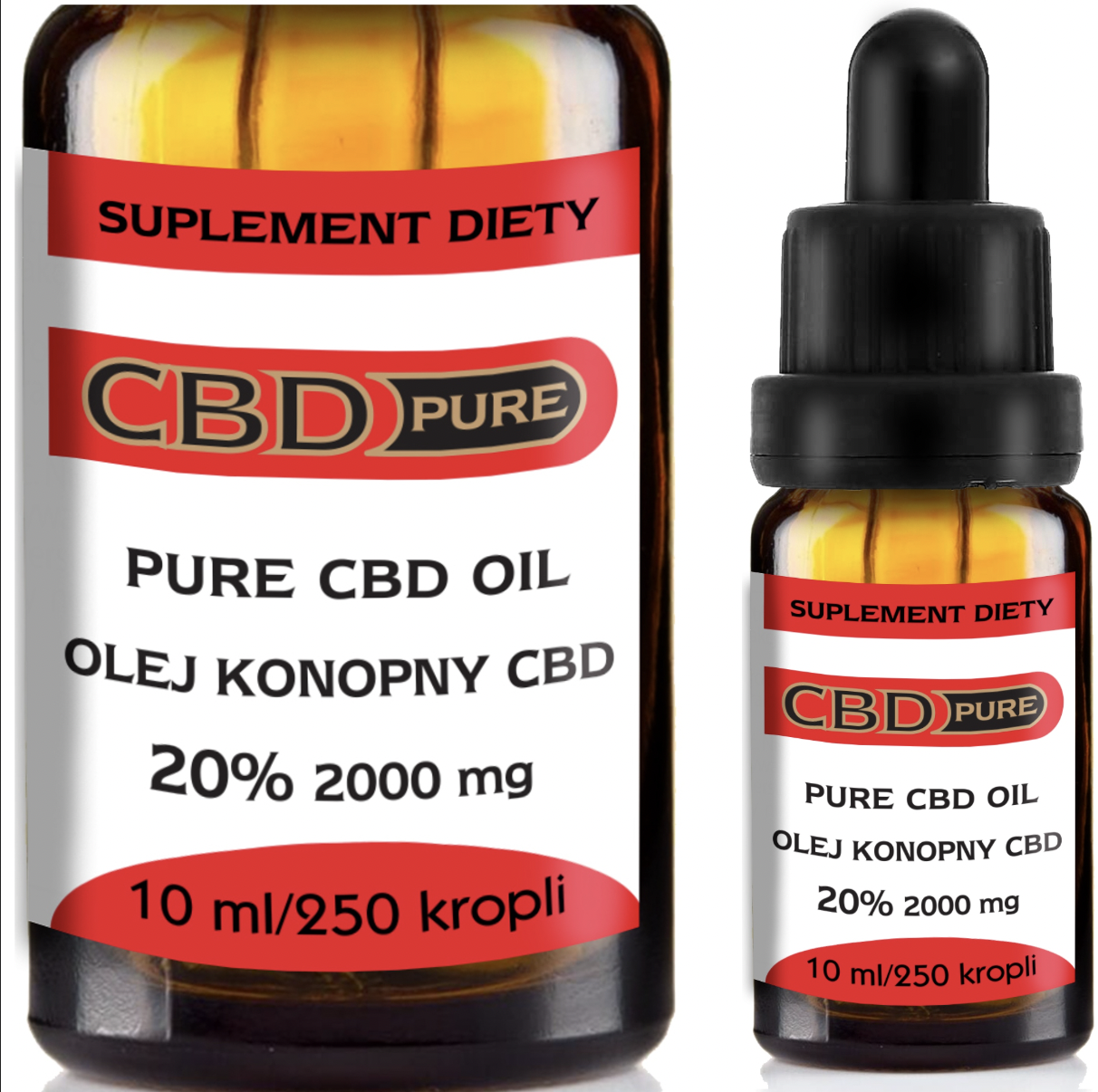 **🌿 Олія конопляна CBD Pure 20% (2000 мг) | ✅ Сертифікований CBD-екстракт | 💧 10 мл**