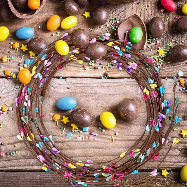 Великодній вінок зі штучних гілочок з бруньками