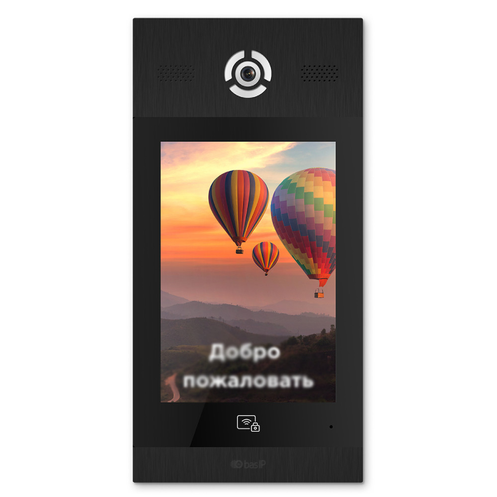 Багатоабонентська IP панель виклику Bas-IP AA-14FBIS (black) з розпізнаванням облич і зчитувачем UKEY для, фото 1