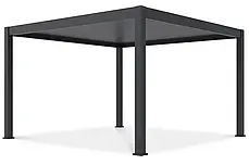 Автоматична біокліматична пергола 4x4 з LED-підсвіткою Gutroof Deluxe Pro, алюміній, жалюзі, антрацит, фото 3