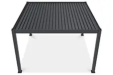 Автоматична біокліматична пергола 4x4 з LED-підсвіткою Gutroof Deluxe Pro, алюміній, жалюзі, антрацит, фото 2