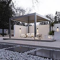 Автоматична біокліматична пергола 4x4 з LED-підсвіткою Gutroof Deluxe Pro, алюміній, жалюзі, антрацит, фото 5