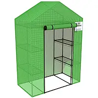 Теплиця садова міні 140x73 см парник з полицями стелаж 4 полиці R_2498