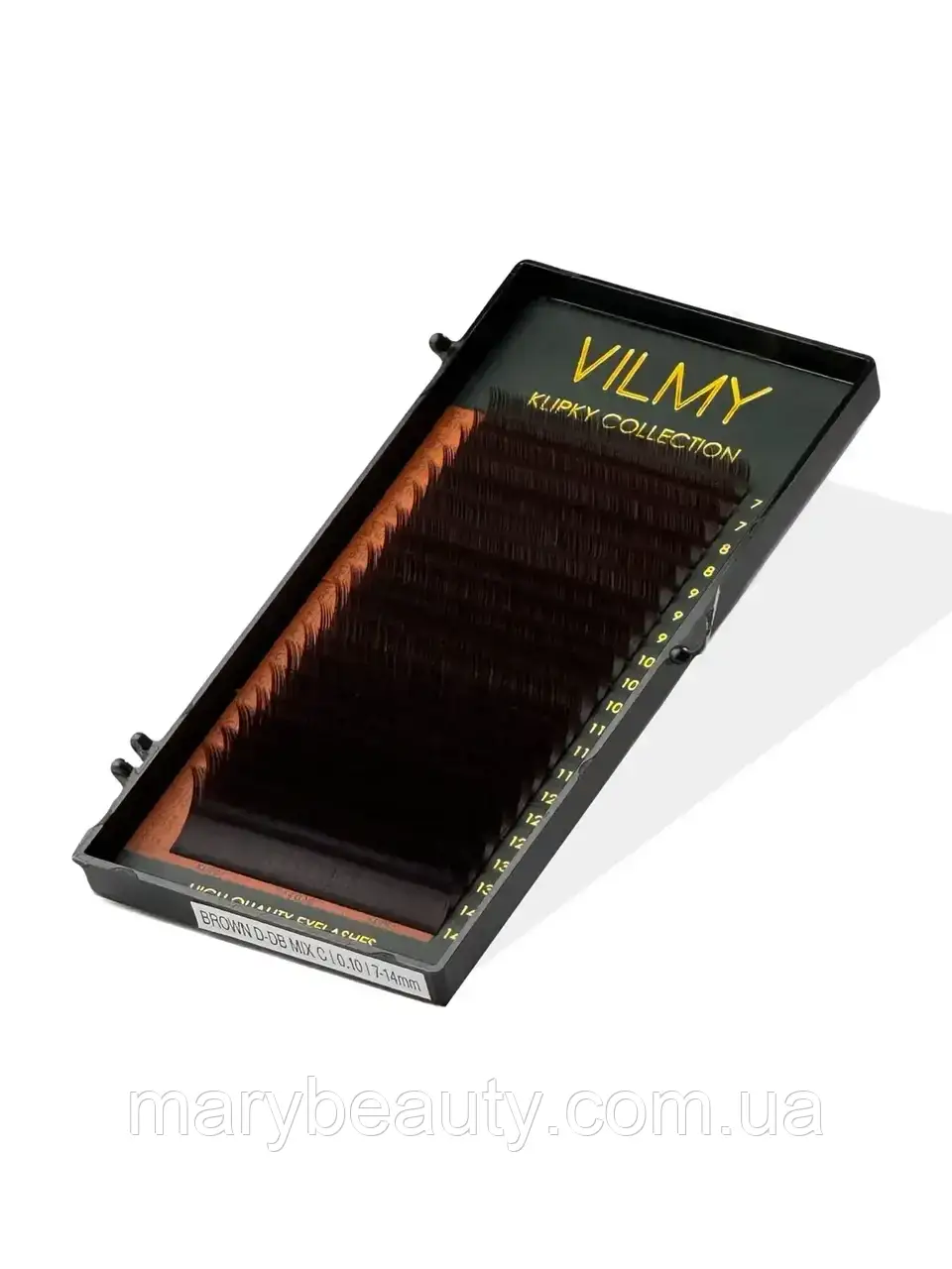 Вії Chocolate 20 ліній VILMY KLIPKY mix LC 0.10 7-14, фото 1