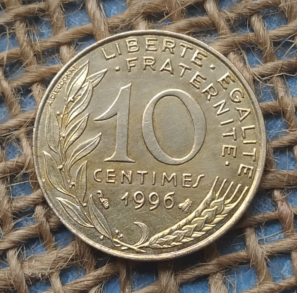 10 сантимiв 1996 року францiя