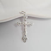 Срібний хрестик з розп'яттям класичний Спаси і Збережи