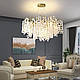 Сучасна хрустальна люстра "Гліцинія" 22602-800GD 80см ,золото, фото 4