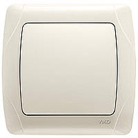 Вимикач одноклавішний Carmen VIKO крем, врізний Віко, вбудований одинарний 90562001