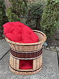 Лежак овальний з подушками колір Червоний, фото 2
