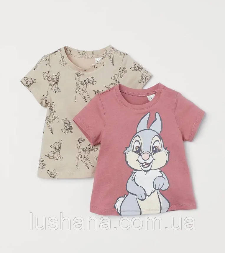 Набір футболок H&M для дівчинку р.104 - 3-4 роки, фото 1