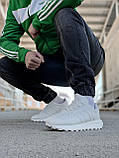 Білі демісезонні шкіряні чоловічі кросівки Adidas Retropy E5 Адідас Ретропі Е5, фото 7