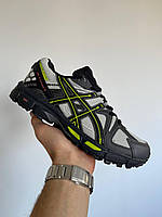 Сірі шкіряні чоловічі кросівки Asics Gel-Kahana 8 Демісезонні кросівки Асікс