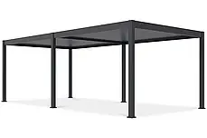 Електрична алюмінієва пергола з автоматичними ламелями та LED-підсвіткою Gutroof Deluxe Automatic 3,6x7,2, фото 3