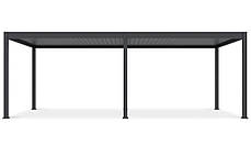 Електрична алюмінієва пергола з автоматичними ламелями та LED-підсвіткою Gutroof Deluxe Automatic 3,6x7,2, фото 2