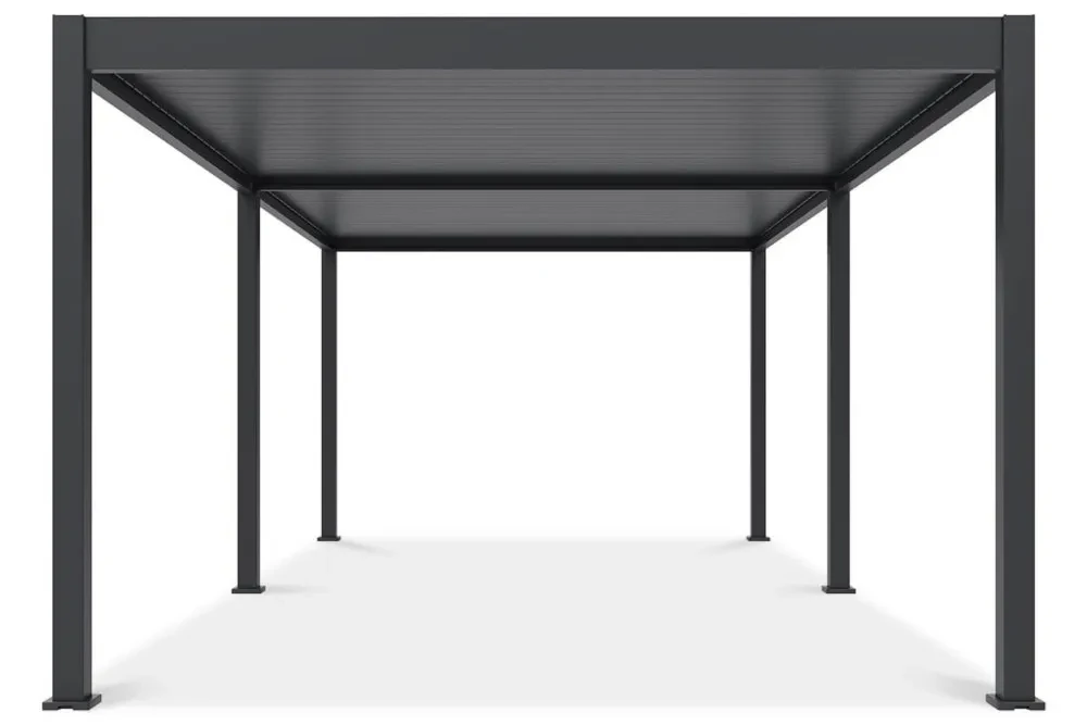 Електрична алюмінієва пергола з автоматичними ламелями та LED-підсвіткою Gutroof Deluxe Automatic 3,6x7,2