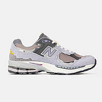 Сірі замшеві демісезонні жіночі кросівки New Balance 2002R Grey Нью Беланс 2002R замш сітка