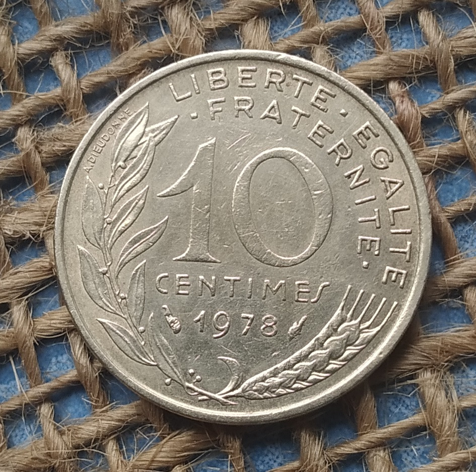 10 сантимiв 1978 року францiя