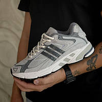 Сірі демісезонні замшеві чоловічі кросівки Adidas Response CL Grey кросівки Адідас текстиль
