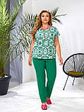 Костюм брюки та блузка в кольорах 8674, фото 4