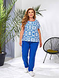 Костюм брюки та блузка в кольорах 8674, фото 2