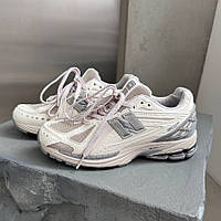 Сірі шкіряні жіночі кросівки New Balance 1906R Silver Metallic Демісезонні Нью Беланс 1906