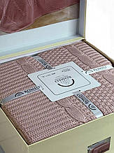 Персиковий, в'язаний акриловий плед, Romeo Home, Туреччина.