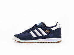 Сині демісезонні чоловічі замшеві кросівки Adidas SL '72 Адідас Сл 72