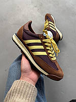 Коричневі демісезонні чоловічі замшеві кросівки Adidas SL 72 OG Brown/Yellow Адідас Сл 72