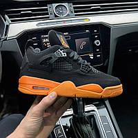 Демісезонні чорні чоловічі замшеві кросівки Nike Air Jordan 4 Retro Найк аїр Джордан