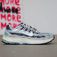 Сірі шкіряні чоловічі кросівки Nike P-6000 'Flat Pewter' Демісезонні Найк Аір Макс