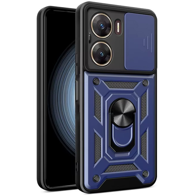 Протиударний чохол Camshield Serge Ring для Xiaomi Poco X7 Pro | Броньований з кільцем-підставкою Синій, фото 1