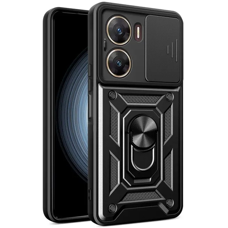 Протиударний чохол Camshield Serge Ring для Xiaomi Poco X7 Pro | Броньований з кільцем-підставкою Чорний, фото 1