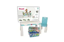 Стіл стілець Набір Граємось та навчаємось + конструктор DOLONI
