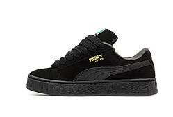 Чорні чоловічі замшеві кросівки Puma Suede XL/ Демісезонні кеди Пума Сьюд