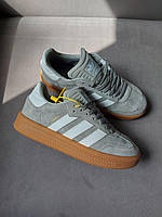 Сірі замшеві чоловічі кросівки Adidas Samba Демісезонні кросівки Адідас Самба