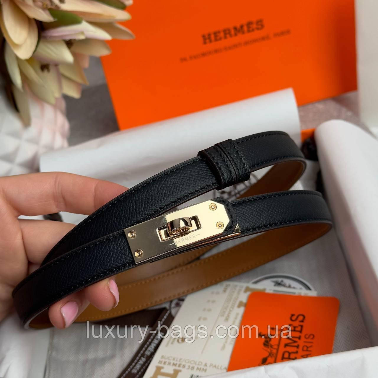 Модний жіночий ремінь зі шкіри H.e.r.m.e.s., фото 1