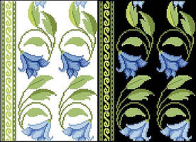 ФЛ-124 Водорозчинний пришивний флізелін з нанесеним малюнком 20х30см (Барвиста вишиванка)