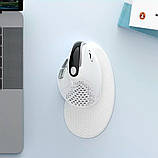 Мишка Анатомічна Бездротова Вертикальна Delux M618 XSD Seeker Ергономічна для ПК ноутбука Біла, фото 6