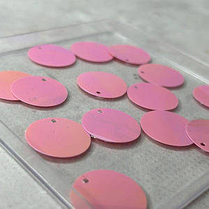 Ø19мм Паєтка монетка хамелеон 5г - рожевий з переливом