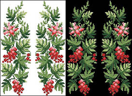 ФЛ-060 Водорозчинний пришивний флізелін з нанесеним малюнком 20х30см (Барвиста вишиванка)