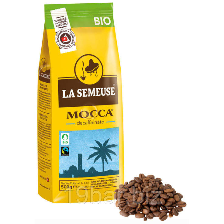 Кава в зернах La Semeuse Mocca BIO decaf 100% Арабика 500g, фото 1