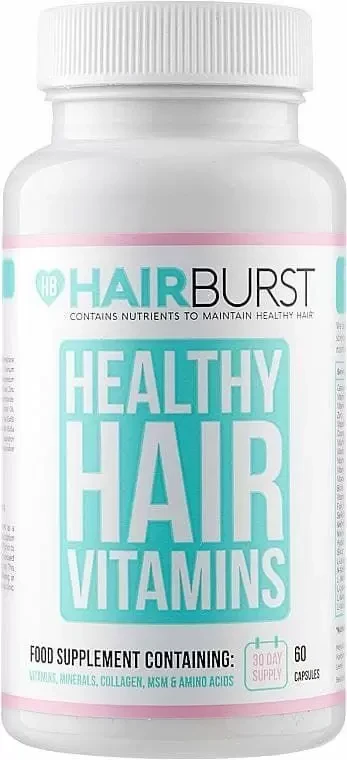 Вітаміни для здорового росту волосся Hairburst Healthy Hair Vitamins 30-Day Supply для зміцнення волосся, 60 капсул